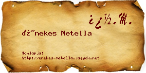 Énekes Metella névjegykártya